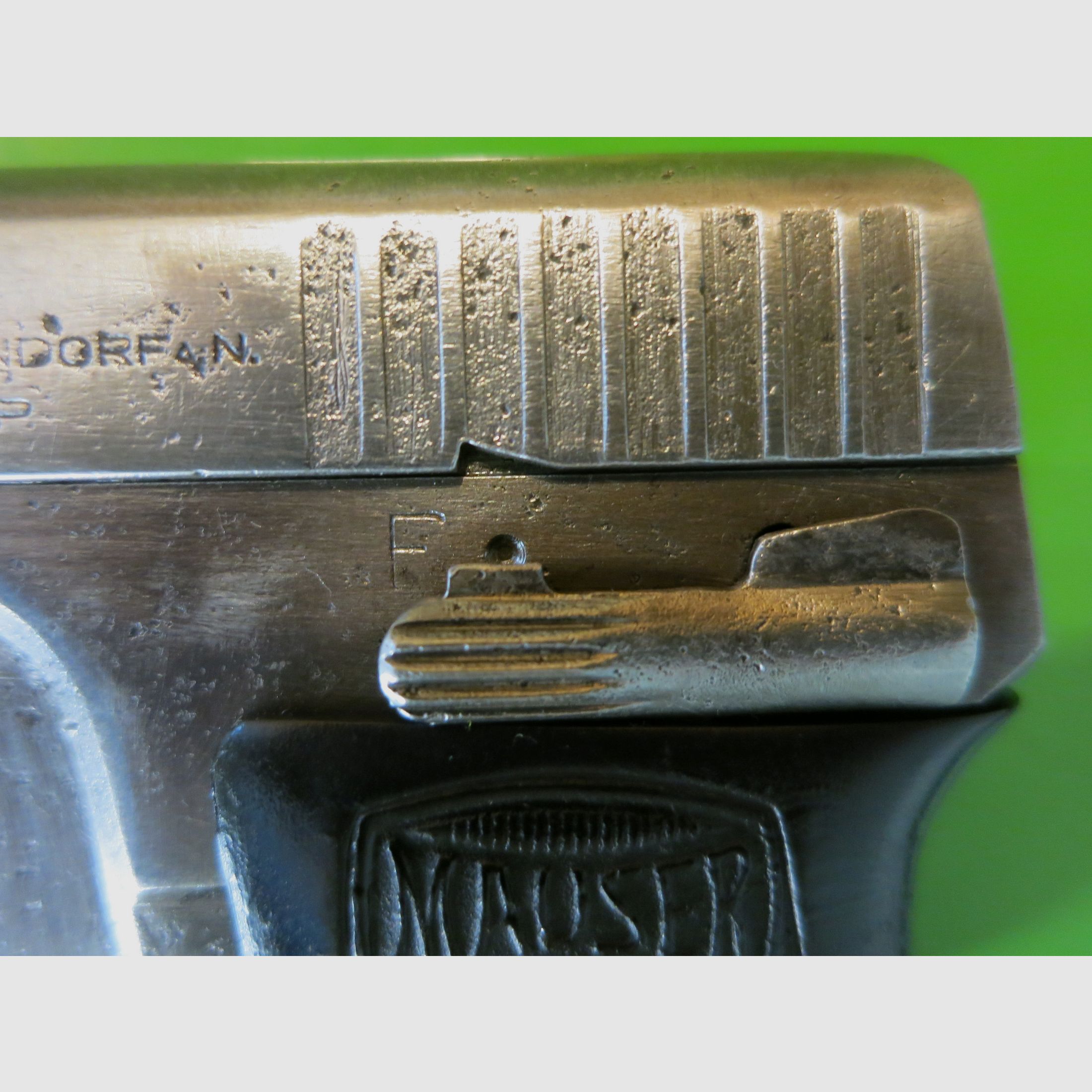 Mauser WTP 1 (Variante 3), Kaliber 6,35 mm, MAUSER-WERKE A.-G. OBERNDORF A .N. WTP – 6,35 – DRPuAP     #79-