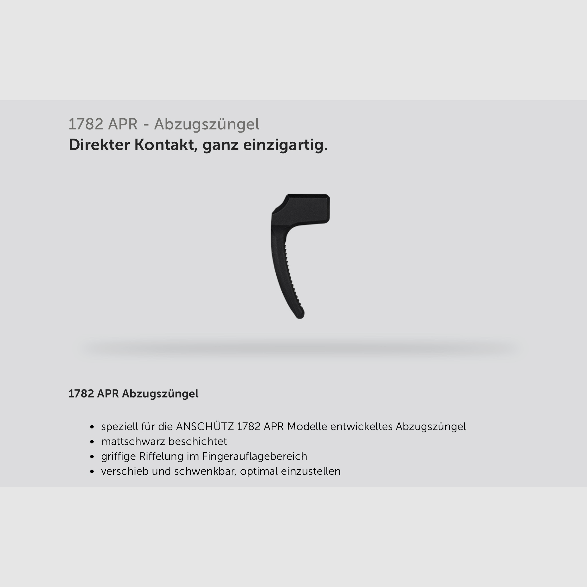 J.G. Anschütz 1782 APR 6,5 Creedmoor Carbon Grey en el chasis Premier ACC de MDT M18x1 660 LL