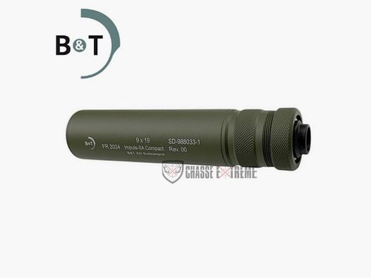 Suppressor B&T Impuls-IIA Compact M13.5x1 G Cal 9x19 Green Od