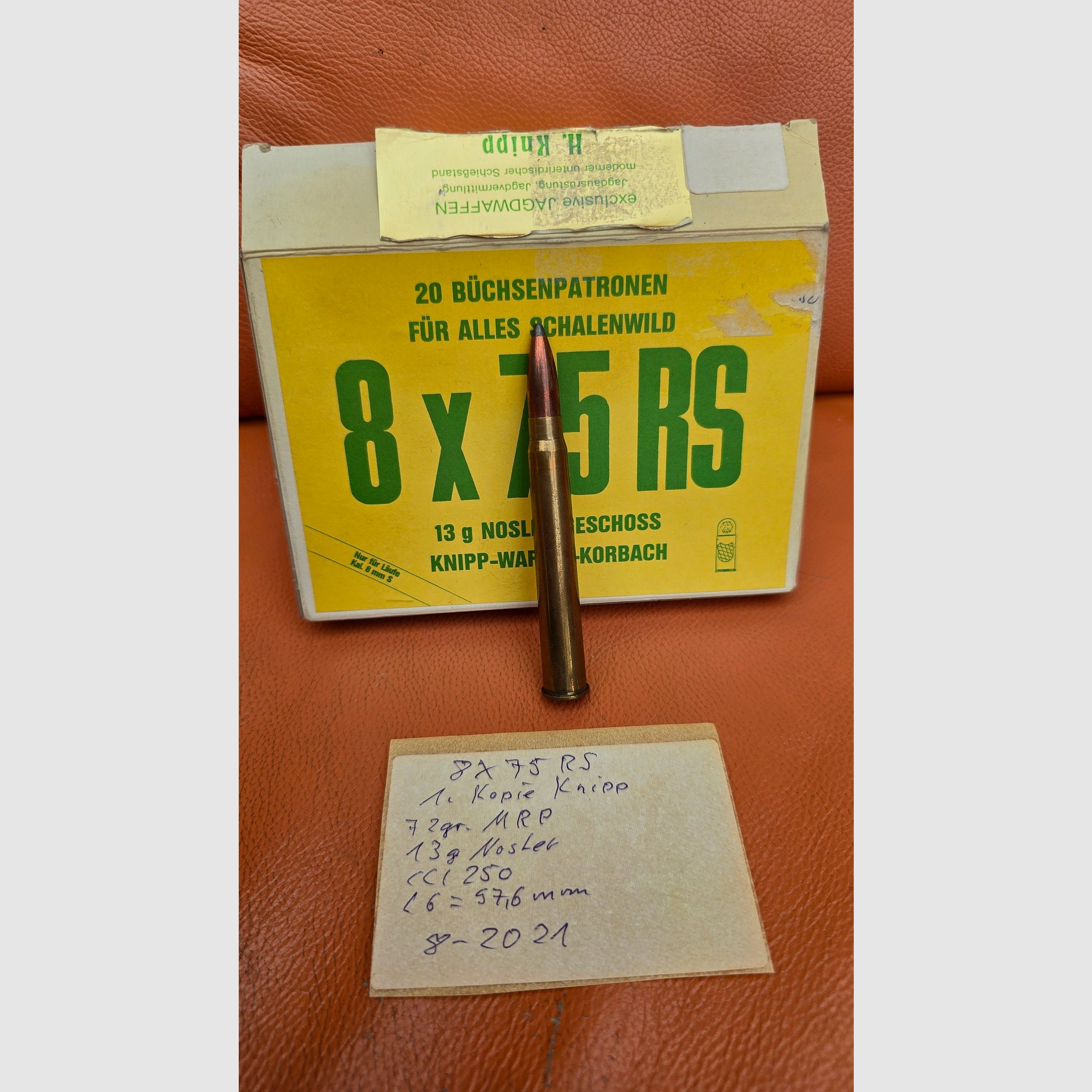 Munition Kaliber 8x75 RS 13 g Nosler