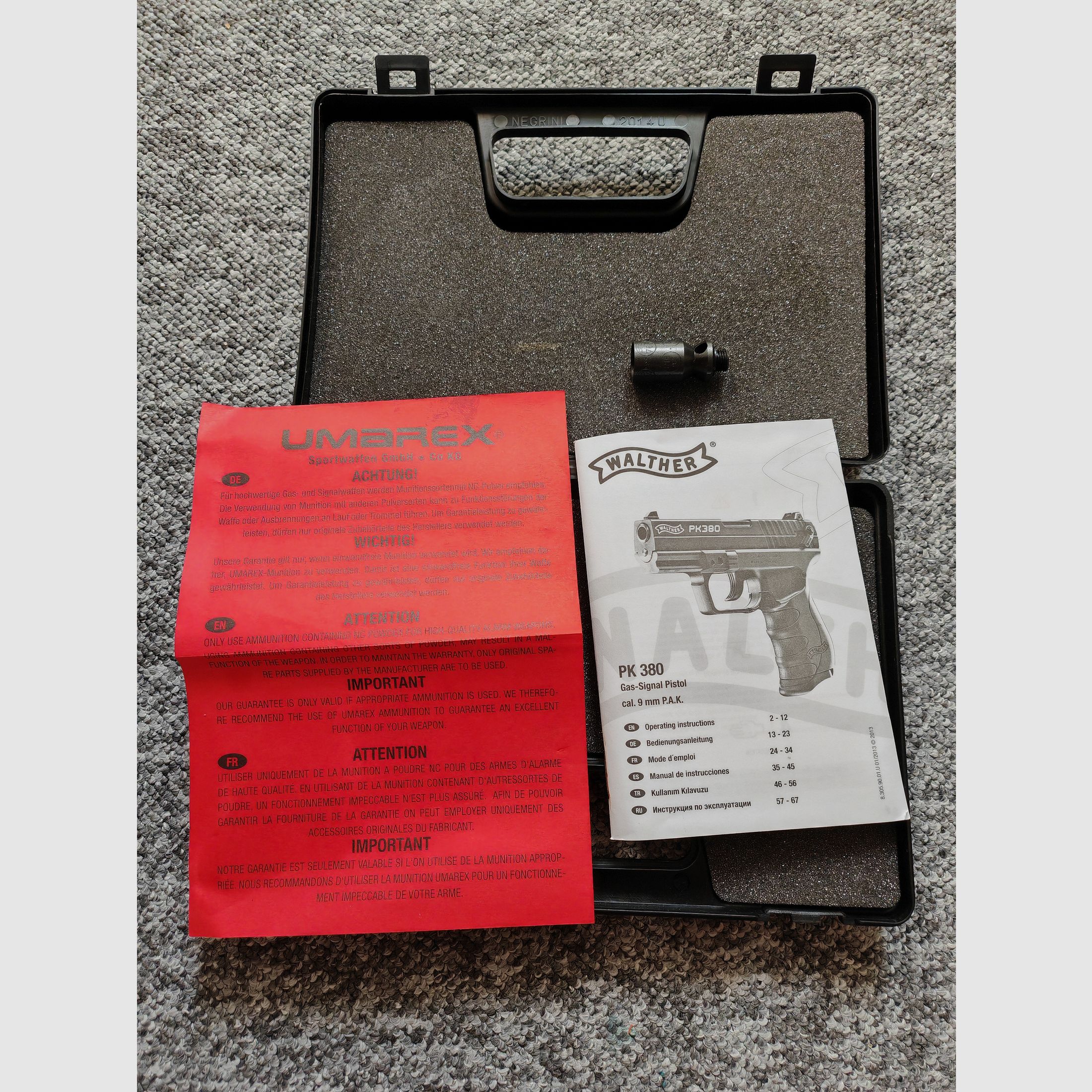 Umarex Walther PK380 PK 380 9mm P.A.K. | Nur Koffer und Zubehör