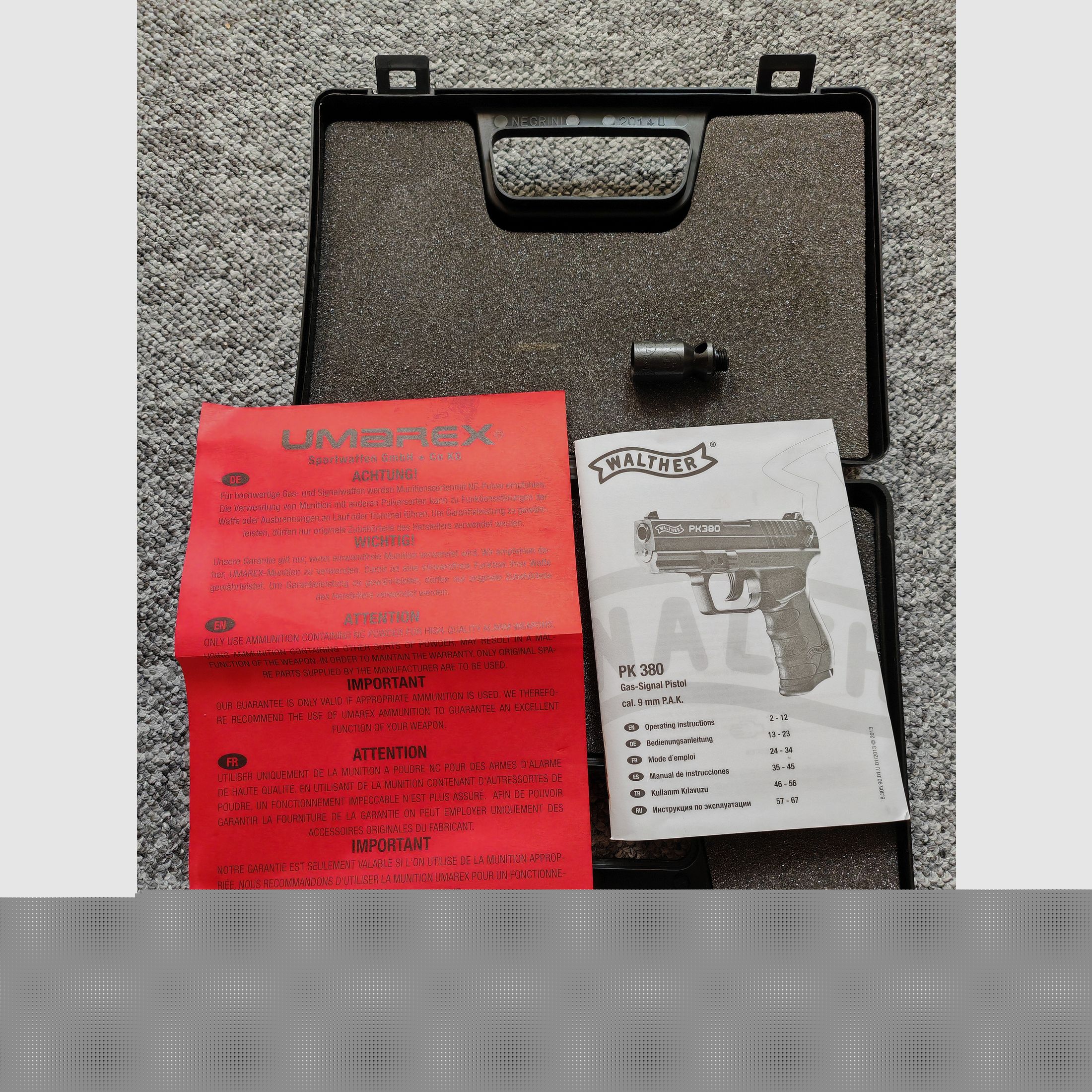 Umarex Walther PK380 PK 380 9mm P.A.K. | Nur Koffer und Zubehör