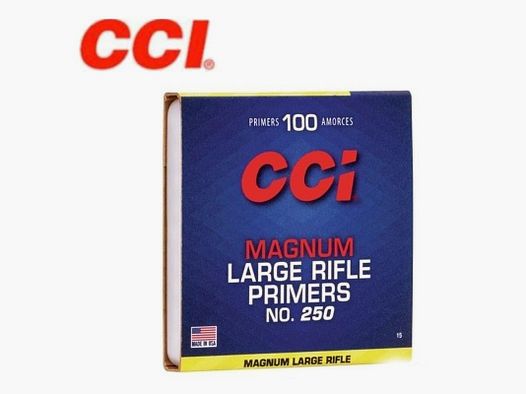 CCI Large Rifle Magnum Zundhuls 250 X100