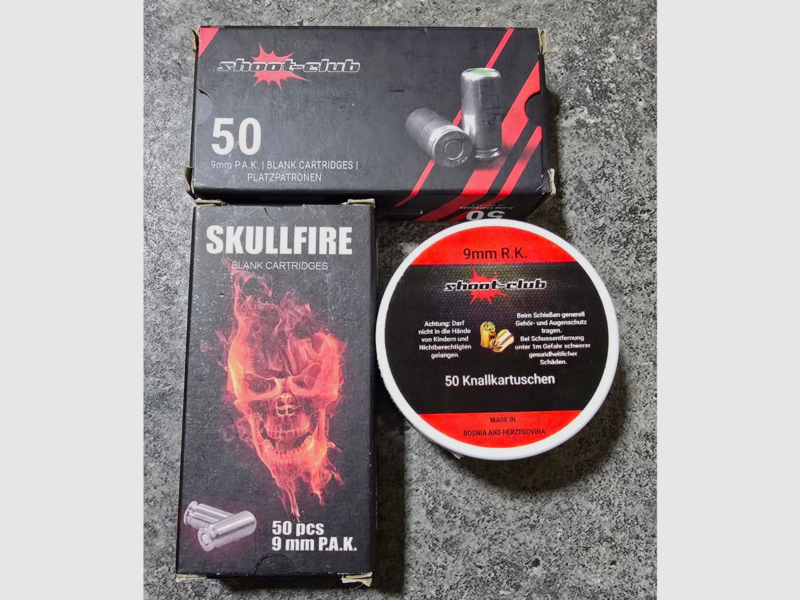 Platzpatronen 9mm PAK 9mm RK 6mm Flobert Victory Skullfire Berserk