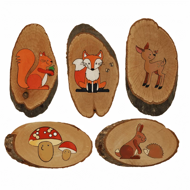 Disques en bois naturel ovales (1 kg), image 3 sur 3