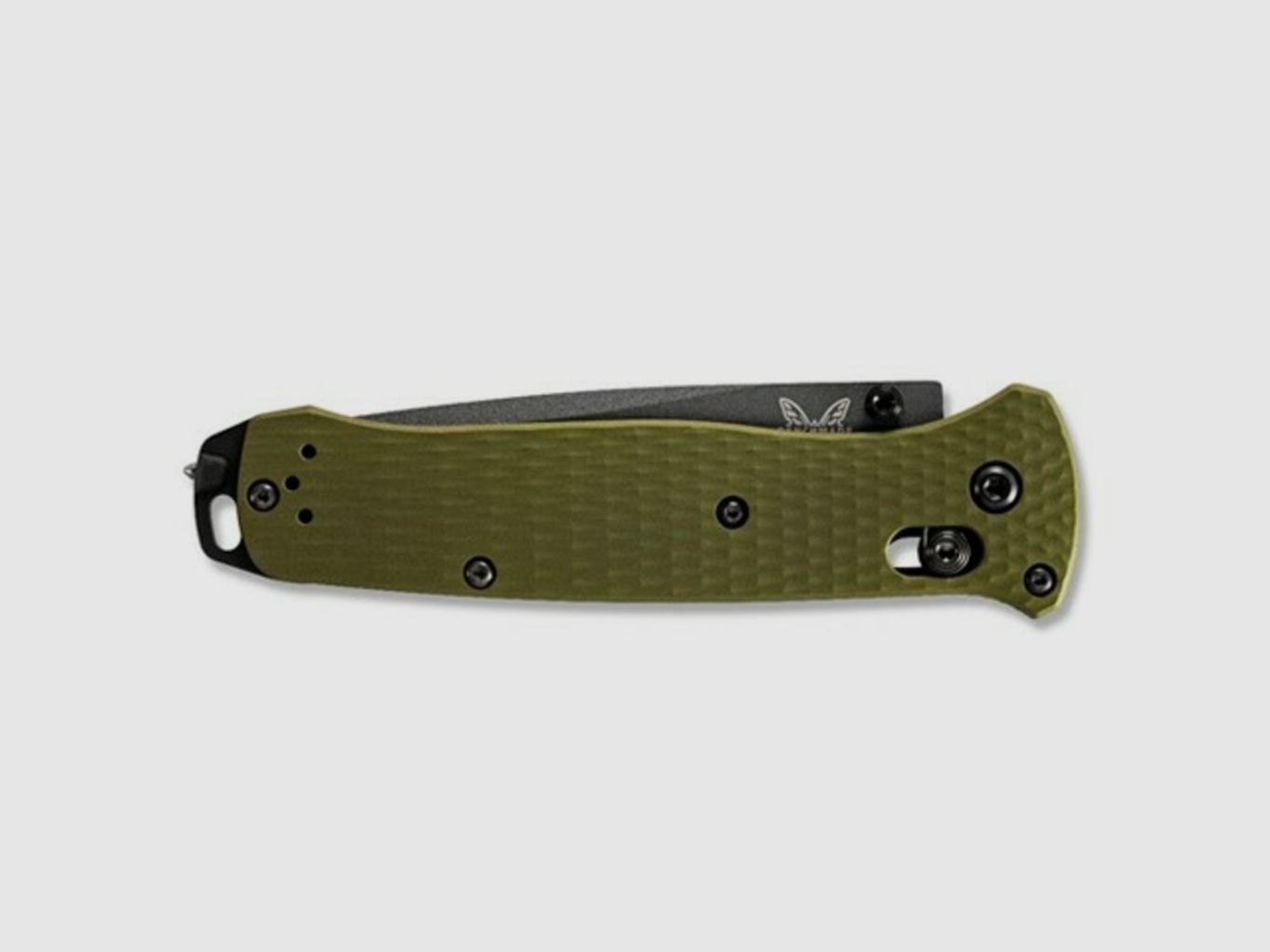 Benchmade Bailout Messer Aluminium anodisiert Grün Glatter Schnitt, Bild 7 von 8