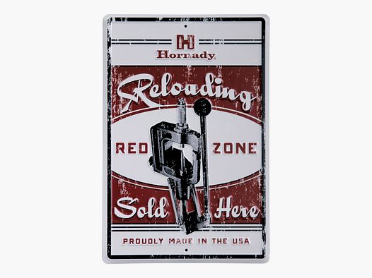 Hornady RELOADING REDZONE TIN SIGN
