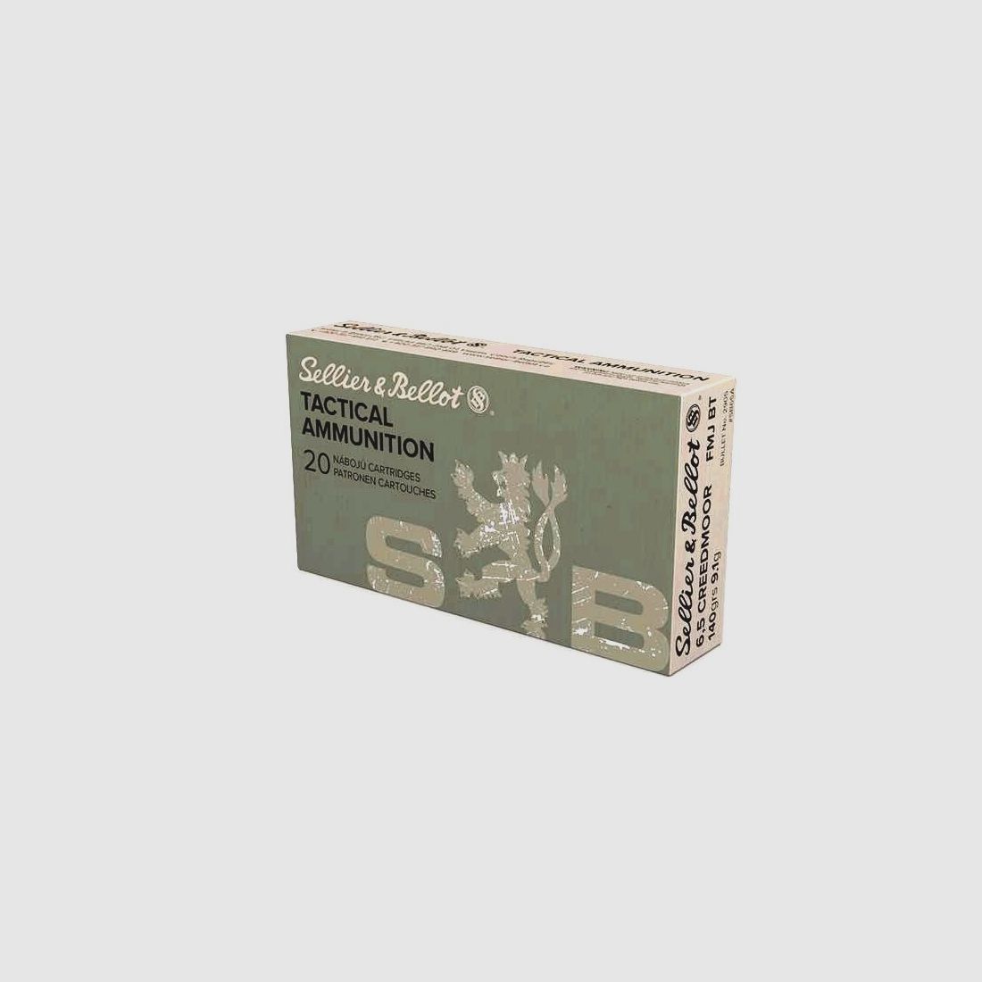 Sellier & Bellot – Munition / Tactical Ammunition / 6.5 Creed Moor FMJBT / 140gr / 9.1g / 20 Stück