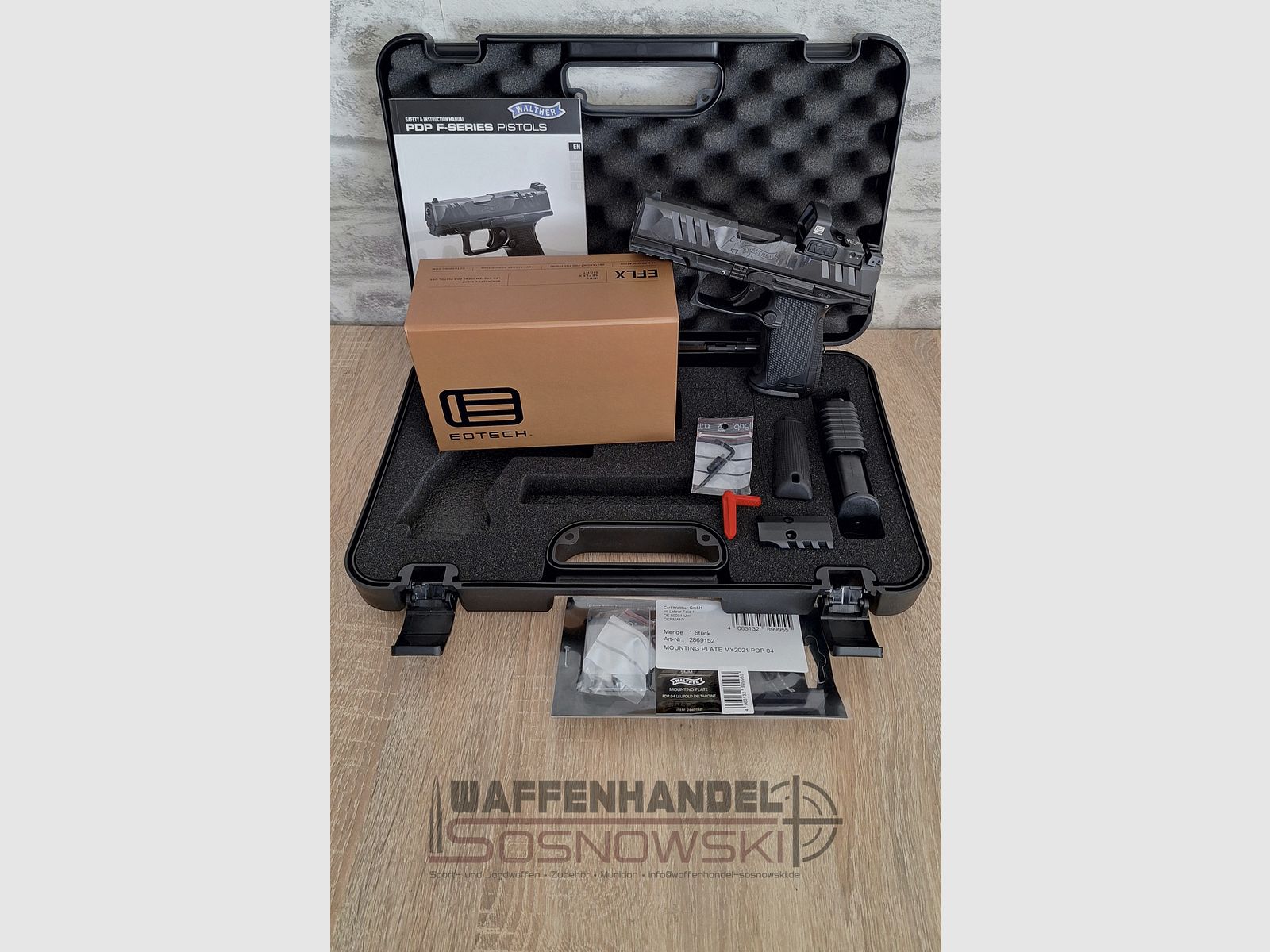 Walther PDP F-Series OR 4" 9mm Luger & EOTech EFLX Mini Reflex Sight