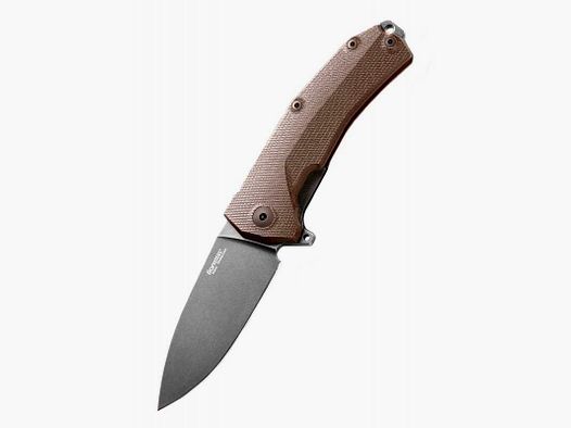 Lionsteel KUR zakmes, bruine handgreep, Sleipner