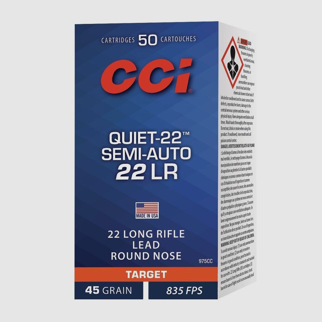 CCI Quiet Semi Auto LRN 2,9g/45grs. .22 lfB.