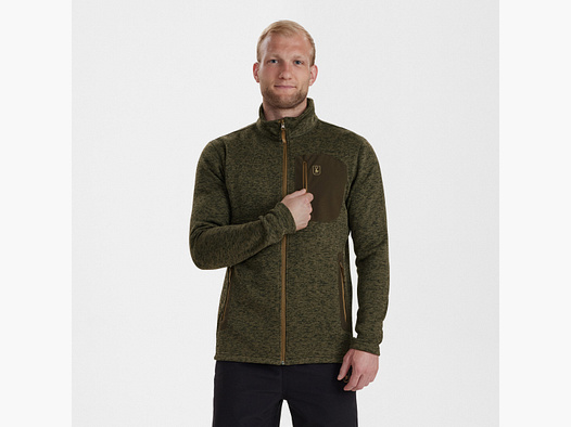 Sarek Strickjacke - Olive Night melange – Größe: XL