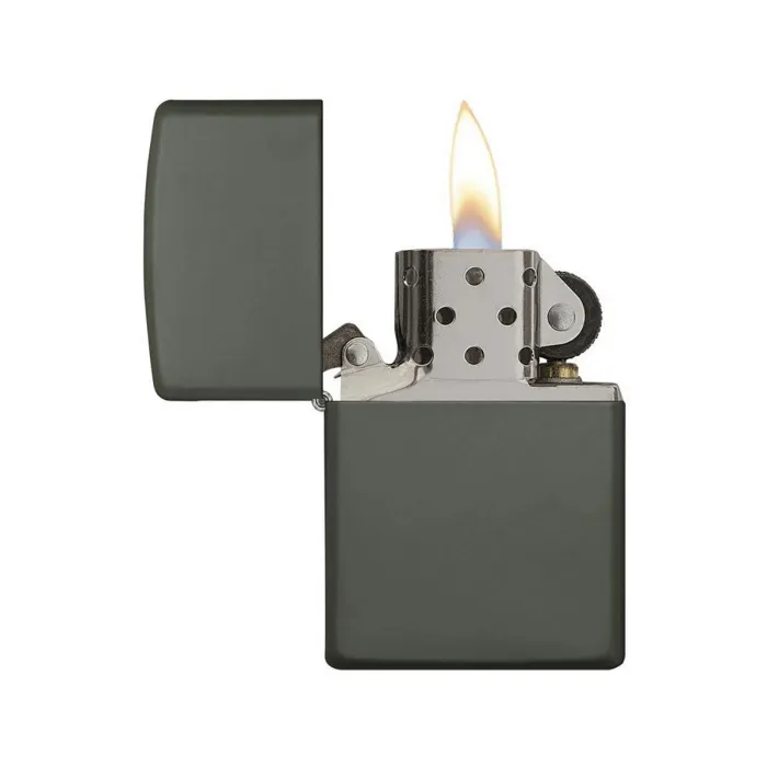 Zippo Benzinfeuerzeug matt Grün ( Oliv ), Bild 2 von 5