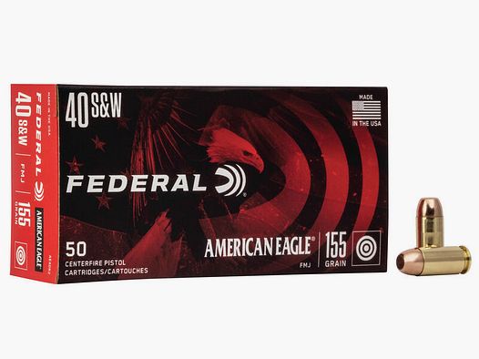 Federal American Eagle .40 S&W 155GR FMJ 50 cartouches