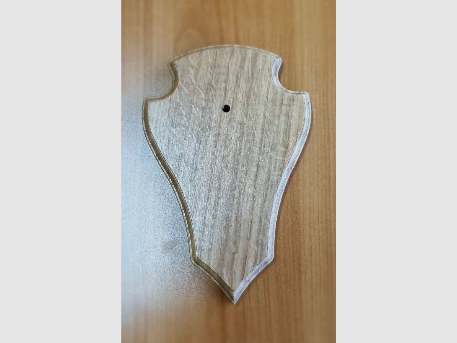Massives Eichenschild für Rehbock – Spitz – 19 x 12 cm