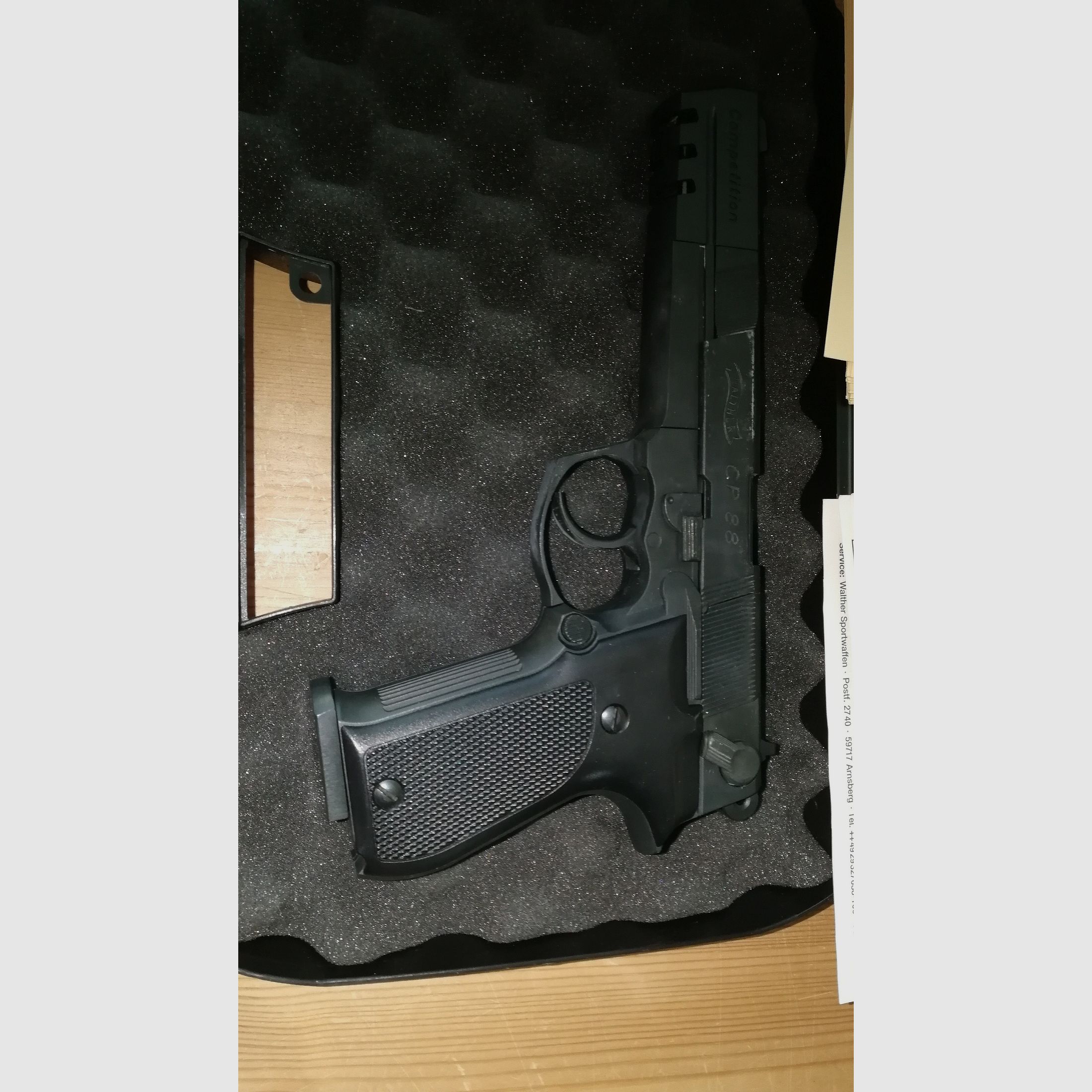 Walther CP 88 "Sniper editie" verchroomde luchtpistool met veel accessoires