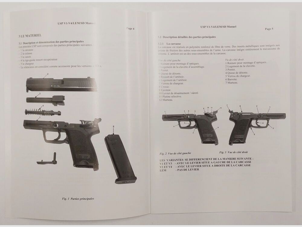 Heckler & Koch Anleitung für USP Standard, spanisch, Bild 3 von 4