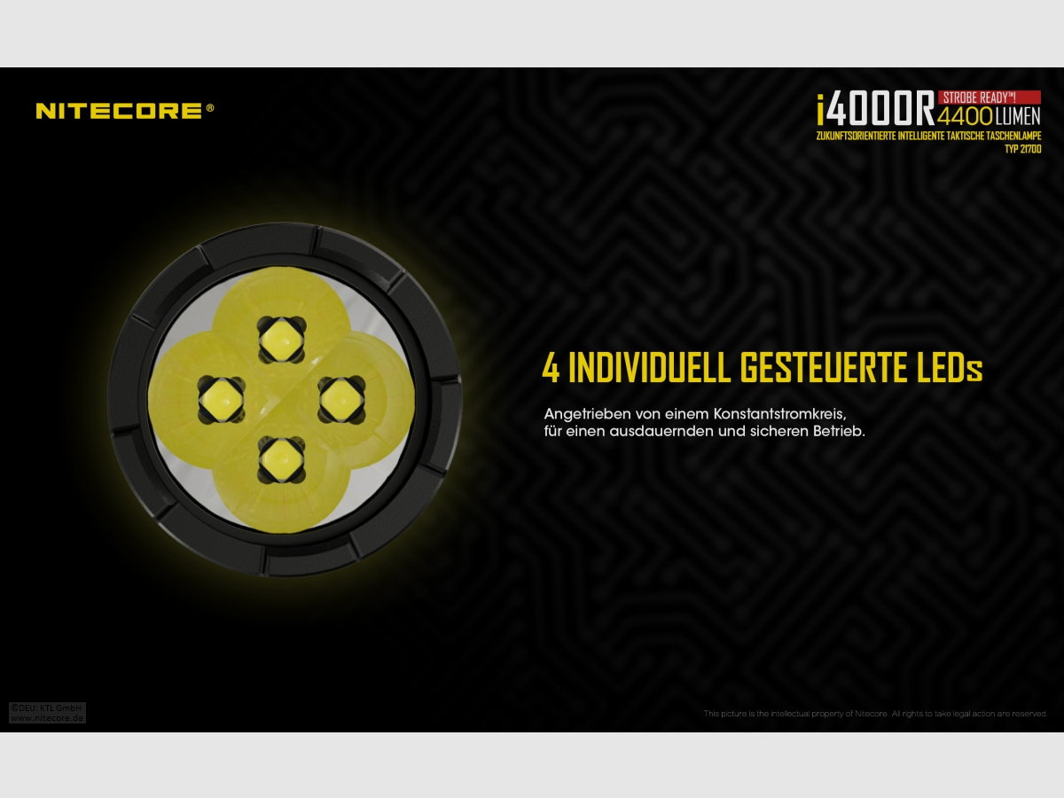 Nitecore I4000R flashlight i4000R 4400 lumens