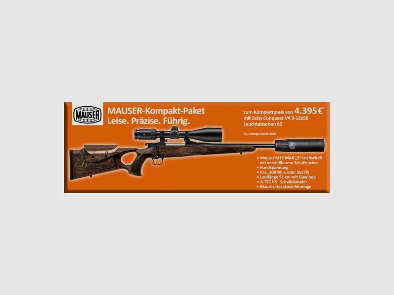 Mauser M12 Kompakt in .308 Komplettangebot