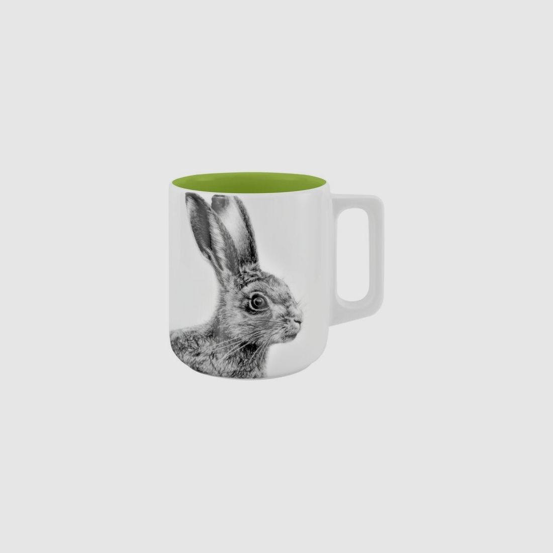 mittelpunkt. Tasse mit Henkel mit Hasenmotiv Das Erste Laub 370ml