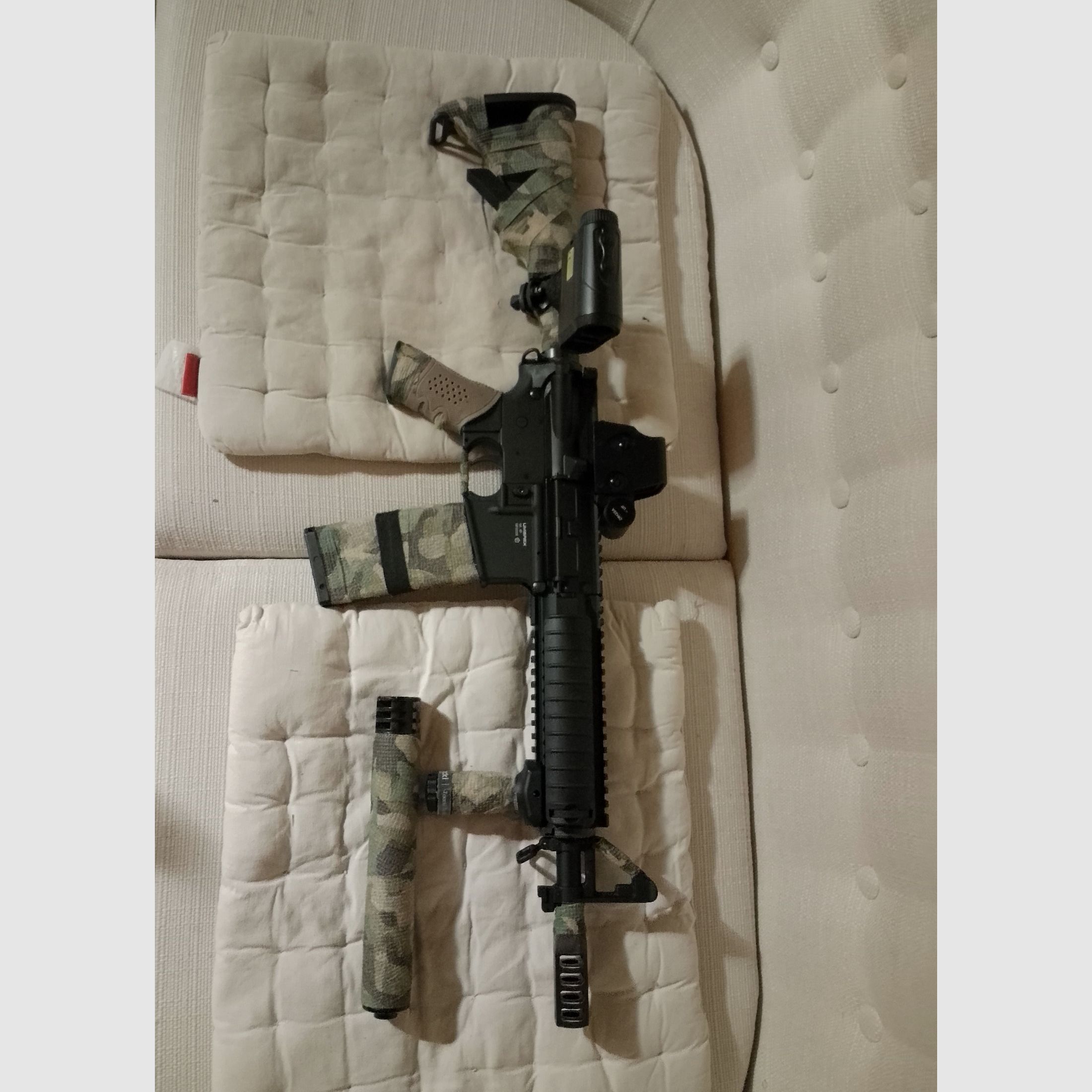 Combat Set T4E t4m RIS CO2 Druckluft Sturmgewehr Ram Tarnung  Holo Visier Laser Entfernungsmesser Home Defense Gewehr cal .43 upgraded Paintball Markierer