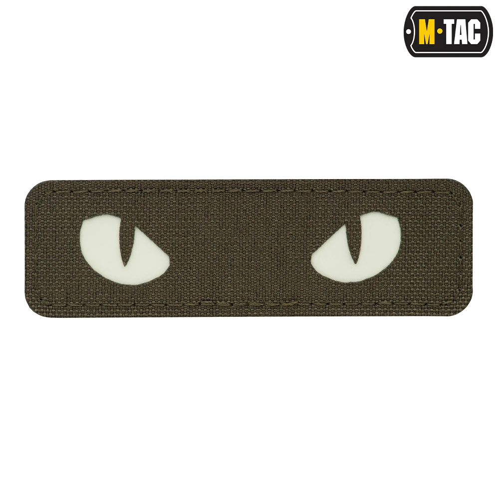 M-Tac Cat Eyes parche cortado con láser, fluorescente, Ranger Green/GID
