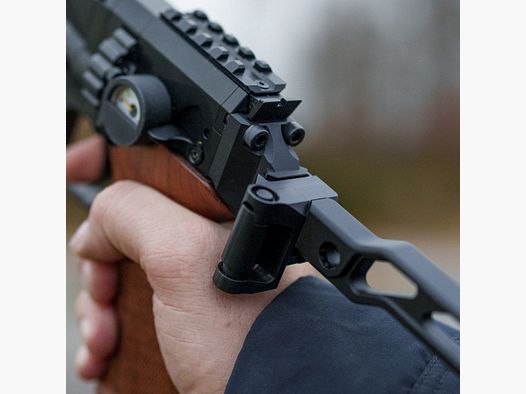 Buttstock Adapter | CNC ALU | schwarz eloxiert | Huben GK1