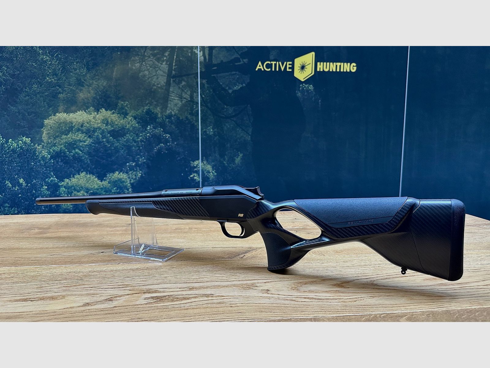 Blaser R8 Ultimate Carbon / Atzl Match-Jagd-Abzug / gekürzter Lauf / M15x1 / Kaliber nach Wahl / AH Kammergriffkugel