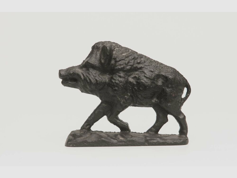 Guss Keiler massiv Kunstguss Jagd Deko groß