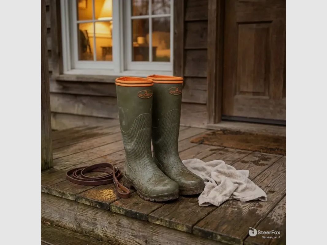 Stiefel Percussion Stronger Jersey verstärkt Gummi khaki, Bild 8 von 9