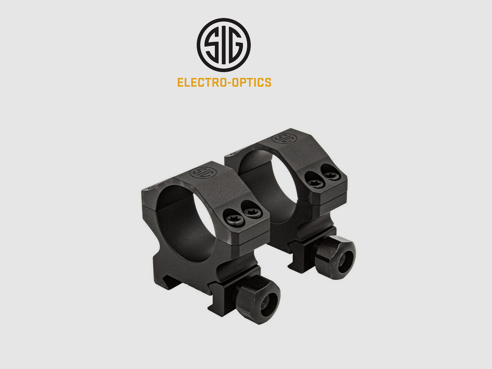 Montagen Sig Optics ALPHA1 ZF-Ringe, 30MM, HOCHPROFIL 1.12 ZOLL, ALU, SIG JAGD, KOMPLETTSET, MATTE SCHWARZ, Bild 1 von 2
