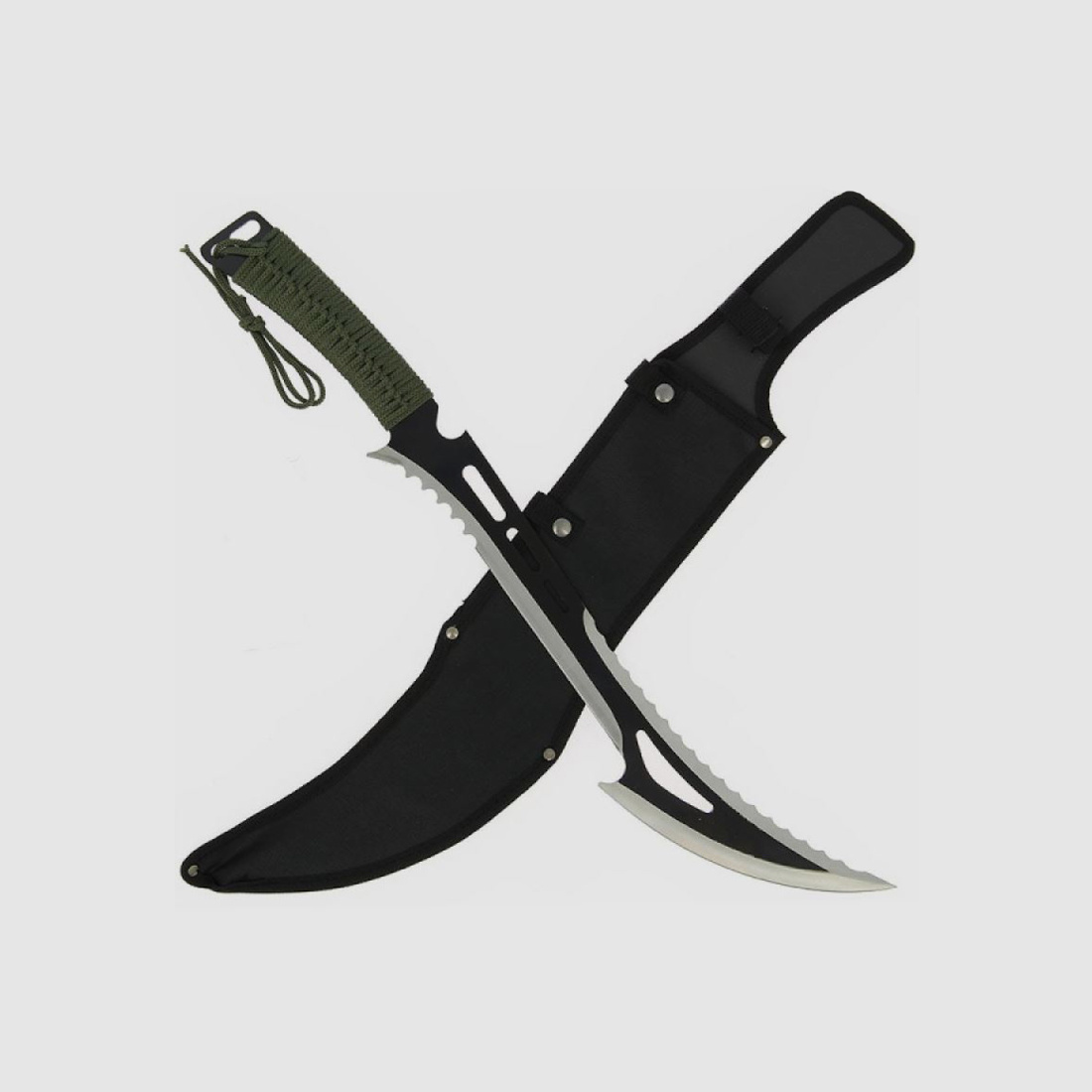 Ninja machete with black blade