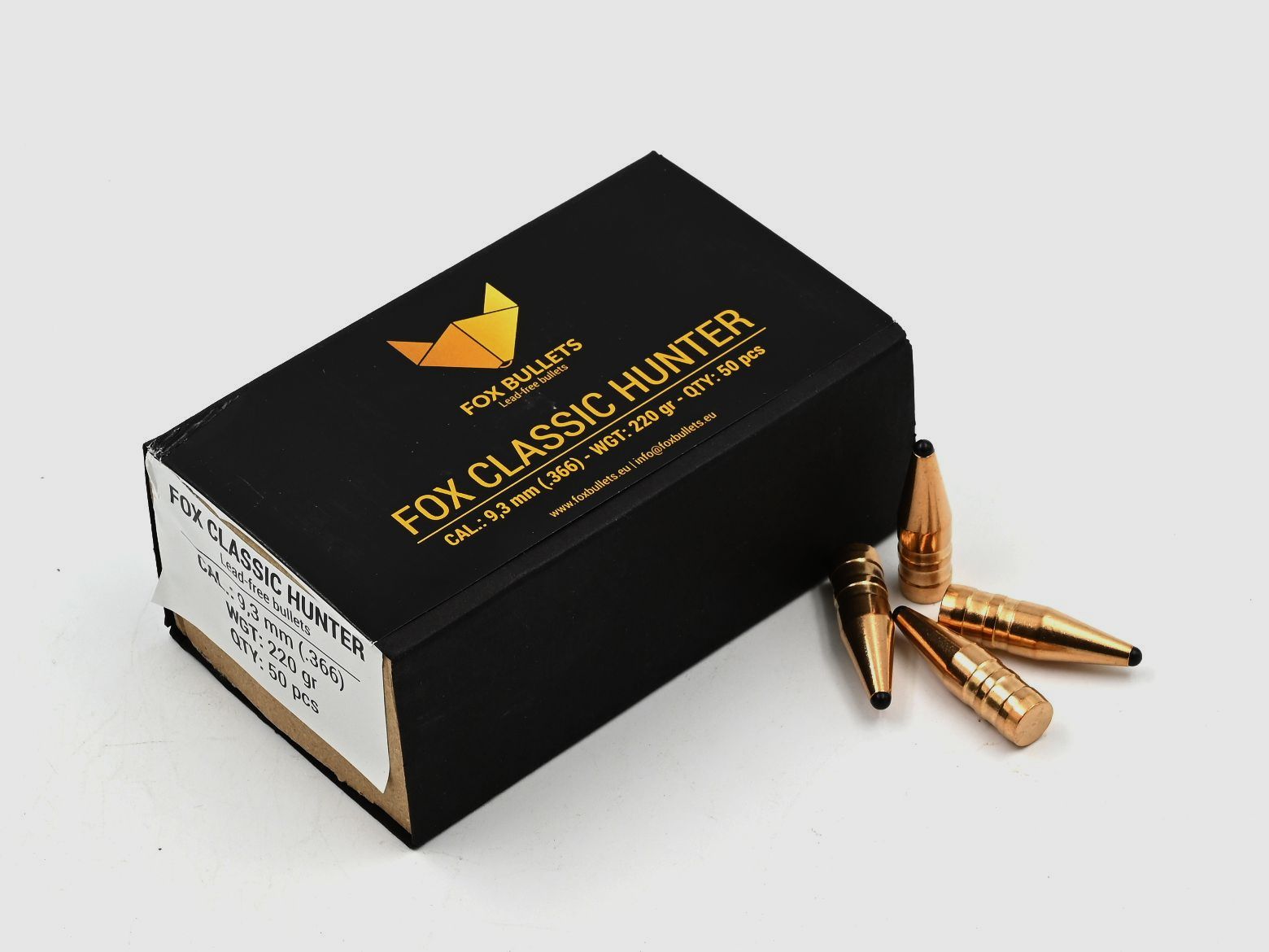 Büchsengeschosse, FOX .366 Classic Hunter, 220gr, 50 Stk, 9.3×62