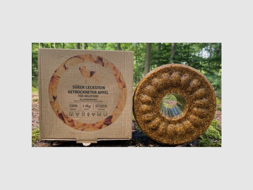 Wildlutscher Leckstein süßer Apfel mit gemahlenem Mais