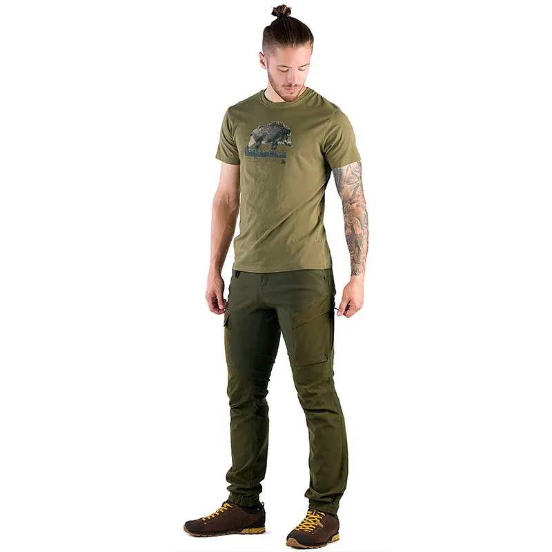 Tagart – Herren-Baumwoll-T-Shirt mit Aufdruck – FNT GAME – olivfarben, Bild 1 von 2