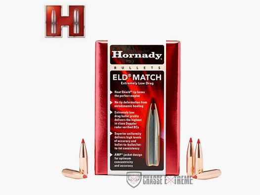 100 Bullets HORNADY 25 Cal 257 134Gr Eld-Match