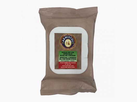 Paquet de 40 Lingettes huilées Armistol pour bois de crosse