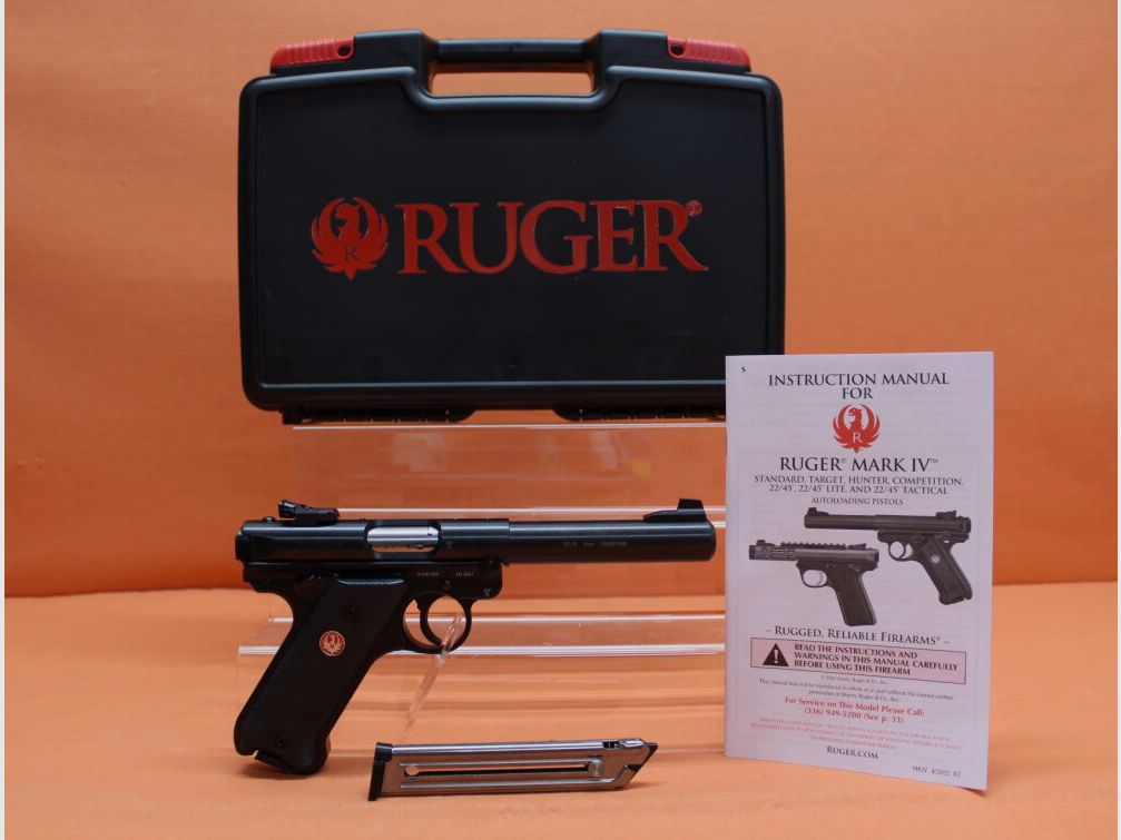 Ruger Ha.Pistole .22lr Ruger MARK IV Target Black 5,5" Lauf/ Bull Barrel (.22lfB/.22L.R. MK4)