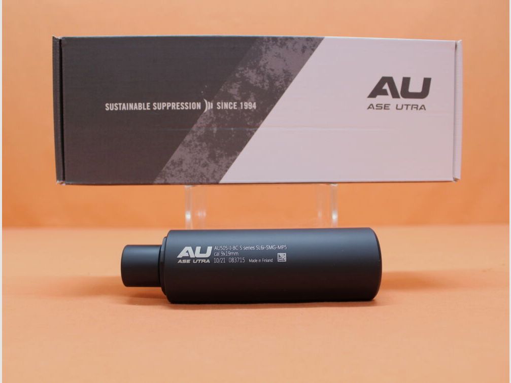 ASE Utra silencer 9mm ASE Utra SL6i BC Black Cerakote (AU505-I-BC S Series) 3-Lug Type H&K HK MP5/MKE T94