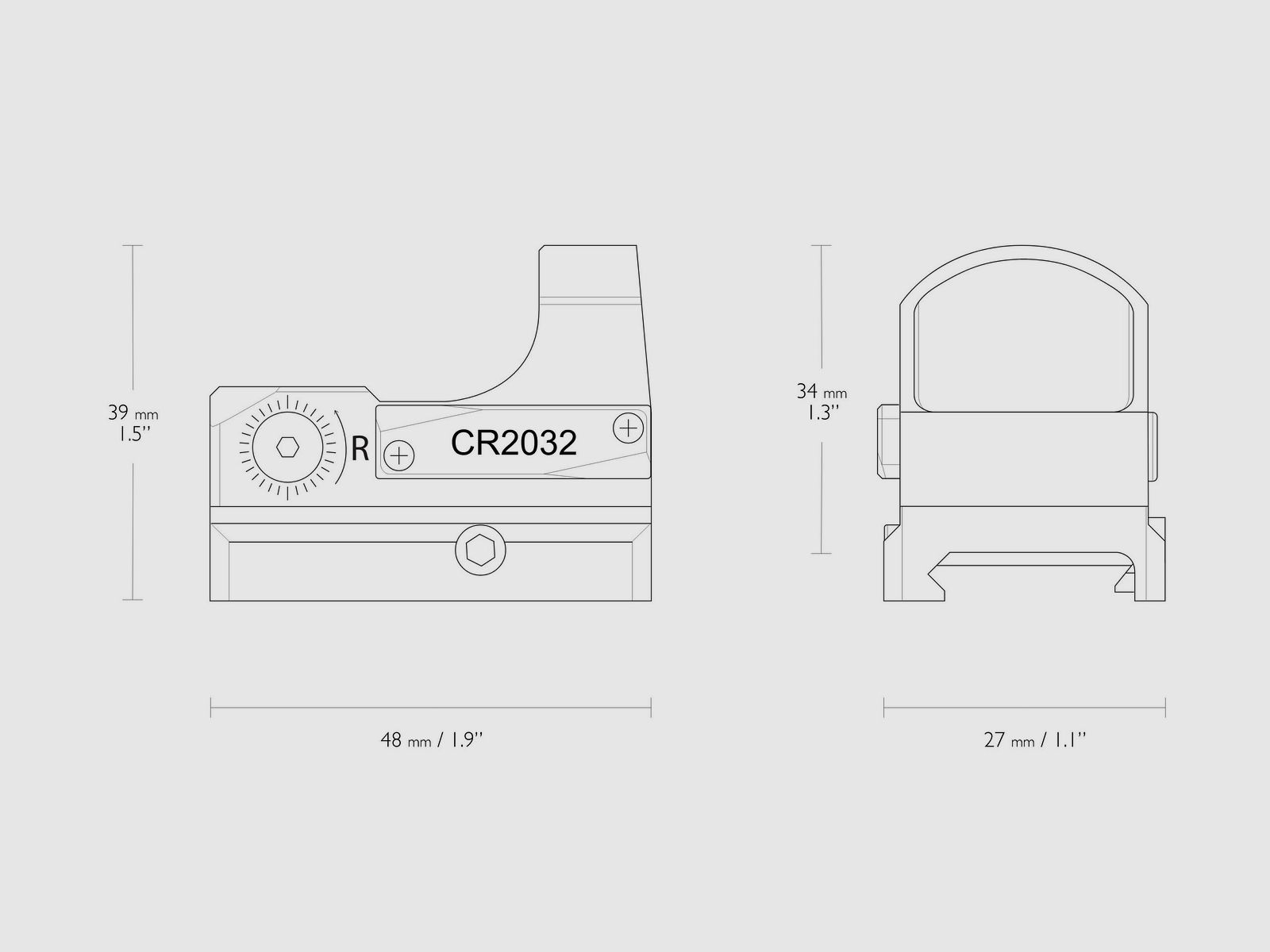Hawke – Micro Mirino Reflex 3MOA, immagine 2 di 3