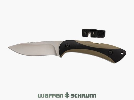Couteau de chasse Browning en acier Sharp avec étui en Cordura - Module d'affûtage