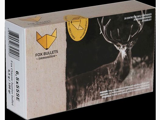 Fox Bullets Classic Hunter 6,5x55 SE 100GR / 6,5g bleifrei 20 Patronen