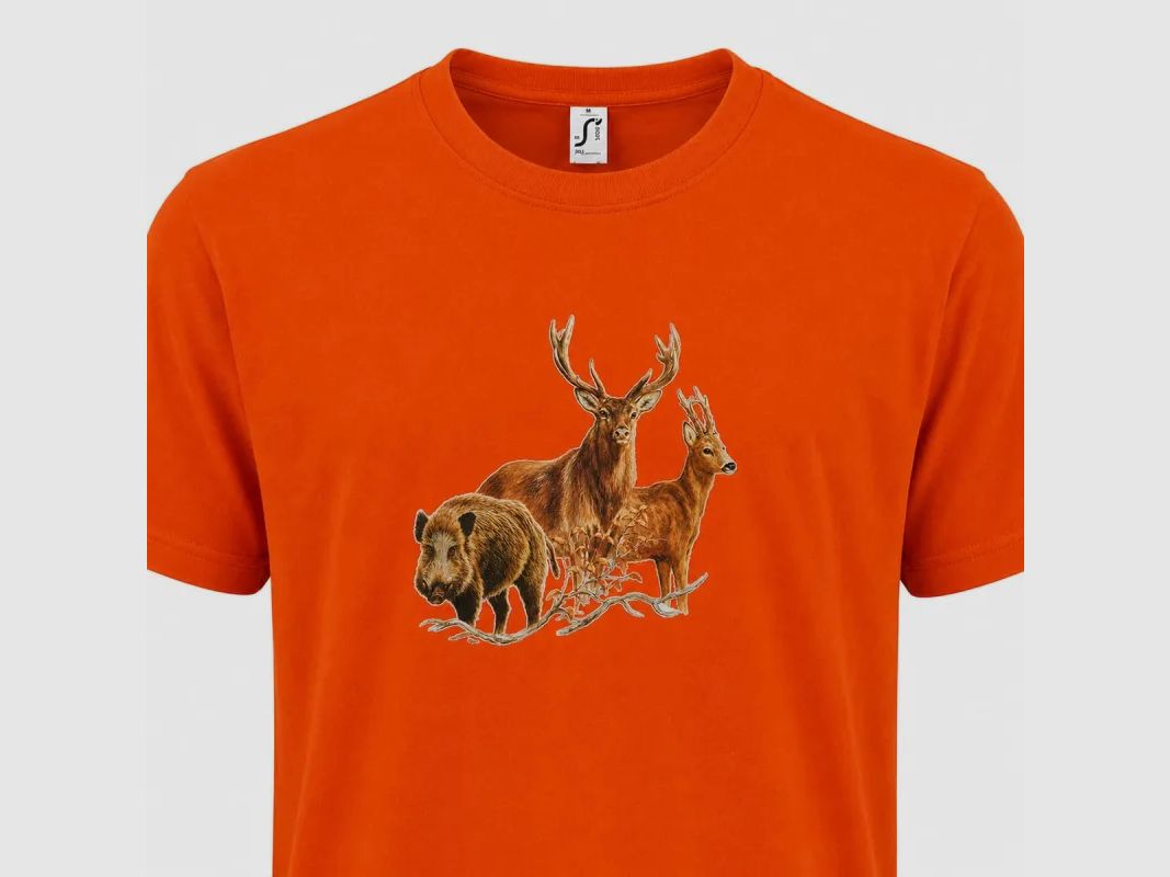 T-shirt arancione grandi animali Bartavel®, immagine 7 di 13