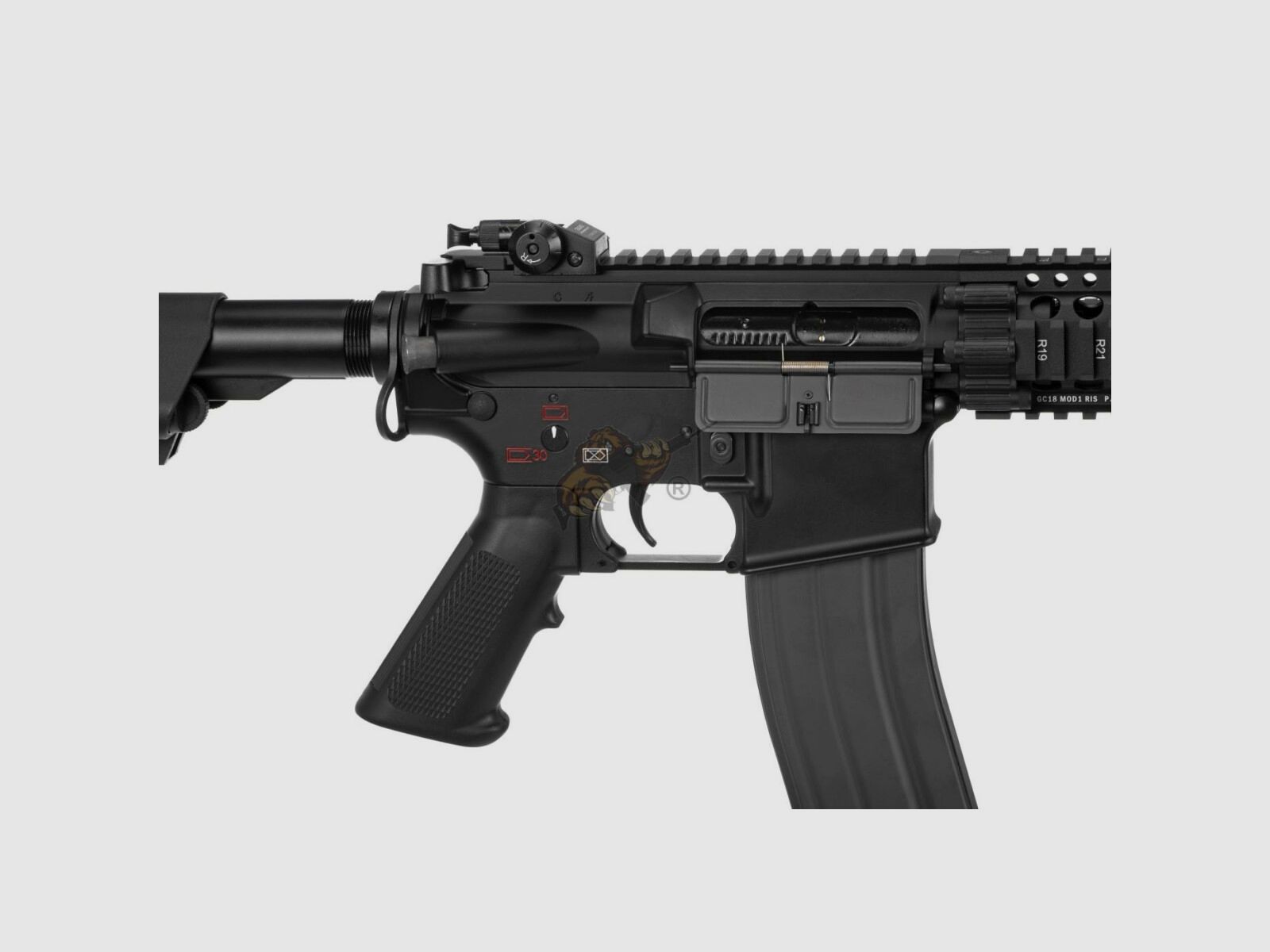 G&G GC18 MOD1 with ETU in Black Airsoft S-AEG free from 18