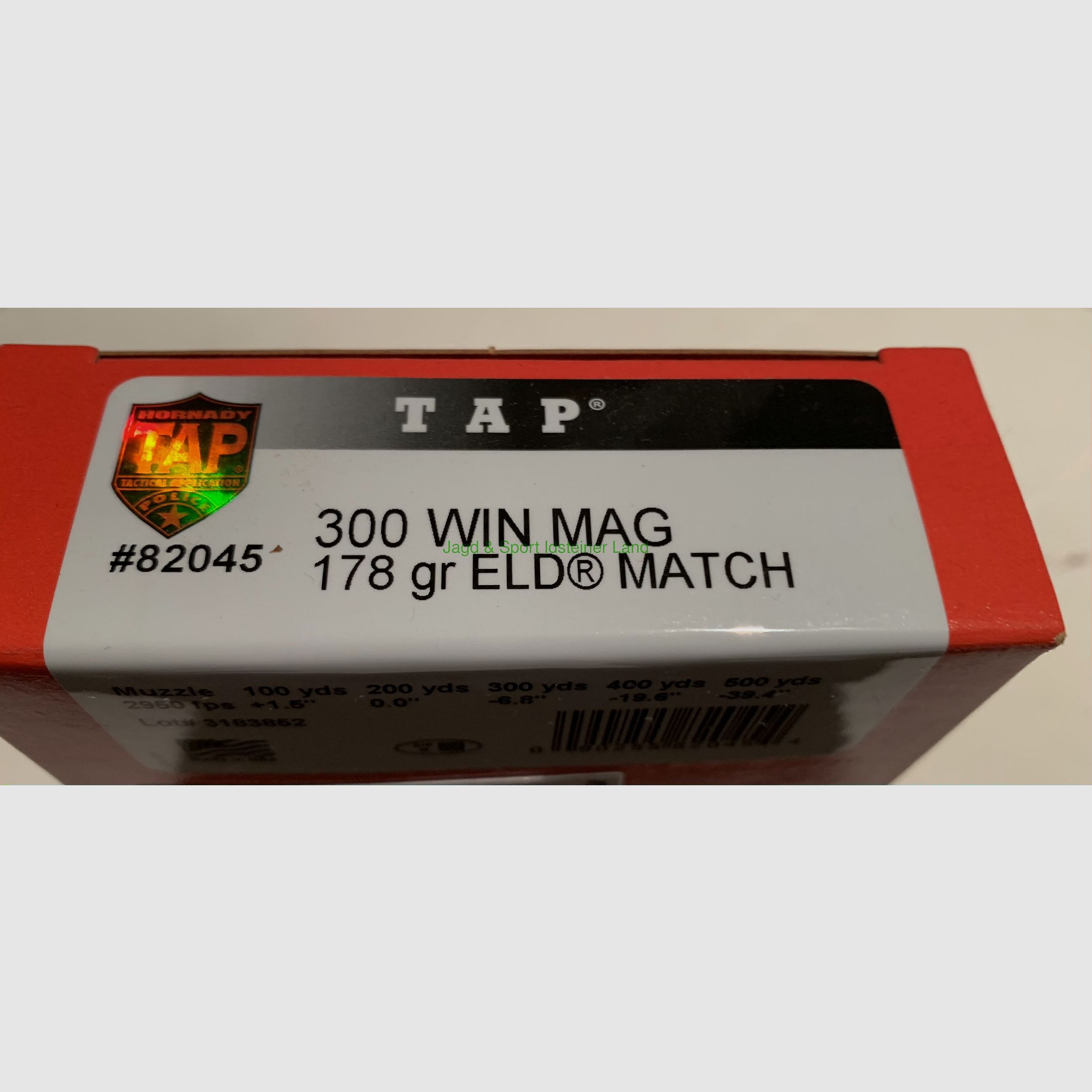Munition de fusil Hornady TAP - ELD-Match, 178grs - Hornady #82045