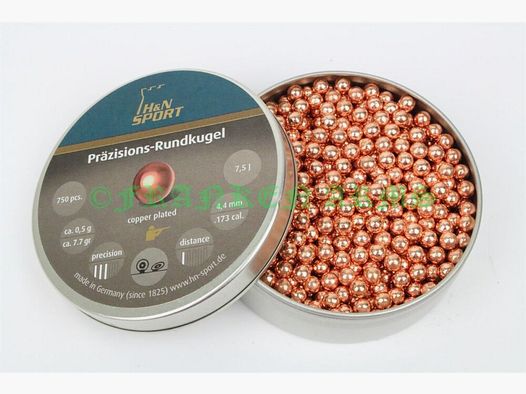 H&N Präzisions Rundkugel 4,40mm 750 Stück