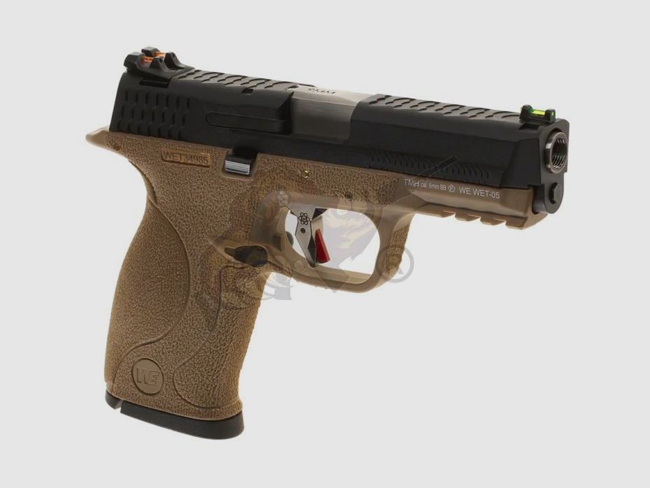 WET-05 BK Silver Barrel Metall Version GBB in Tan