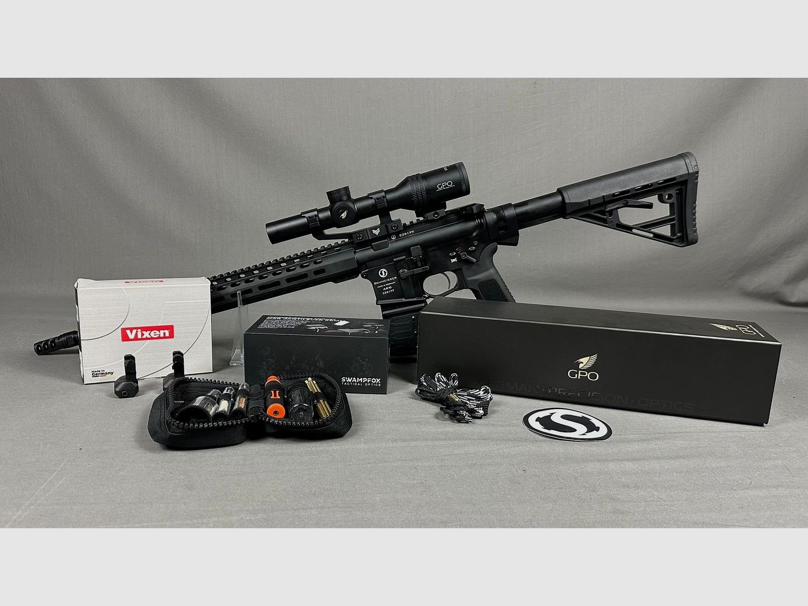 Schmeisser AR 15 Dynamic L &  GPO Spectra 6 1-6x24 G4i + Vixen Red Dot