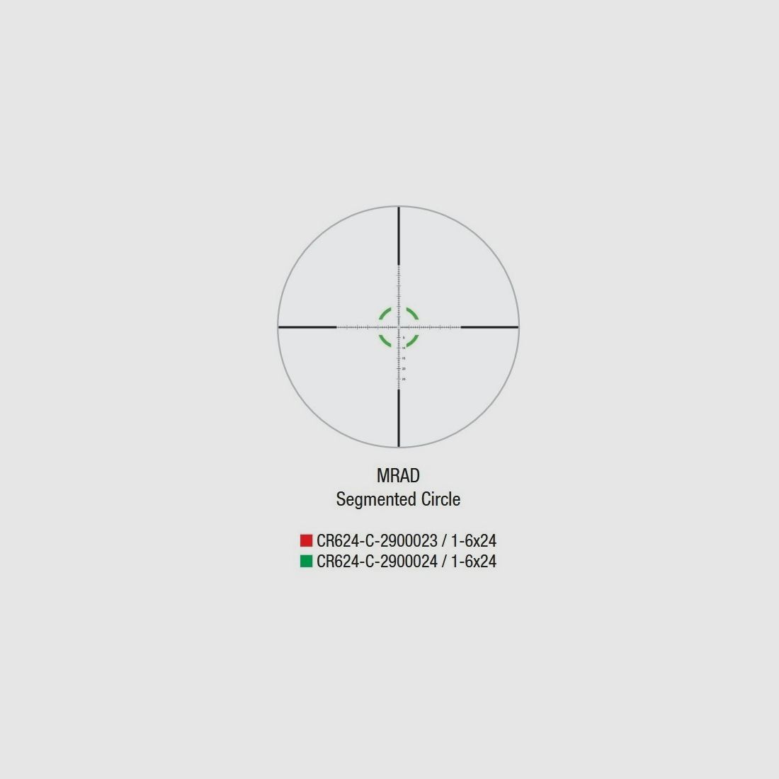 Credo 1-6x24 FFP MRAD-Segment Circle rot, Bild 2 von 5