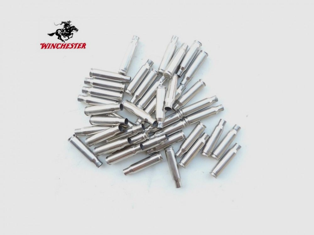 WINCHESTER Hülsen Nickel Kal. .308 Win gebraucht einmal verwendet Packung 40 Stk